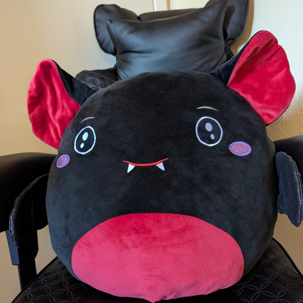 Squishmallows Black and Red Bat Plush